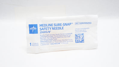 Medline SSN100253 Sure-Snap Safety Ndle 25G x 5/8